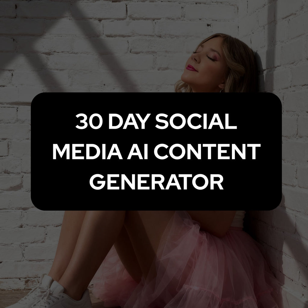 30 Day Social Media AI Content Generator | Daily Post Ideas, Hooks & Captions | TikTok & Instagram Growth Plan