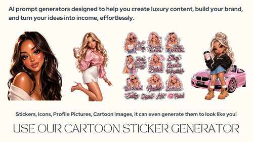 Aesthetic Cartoon & Sticker Prompt Generator